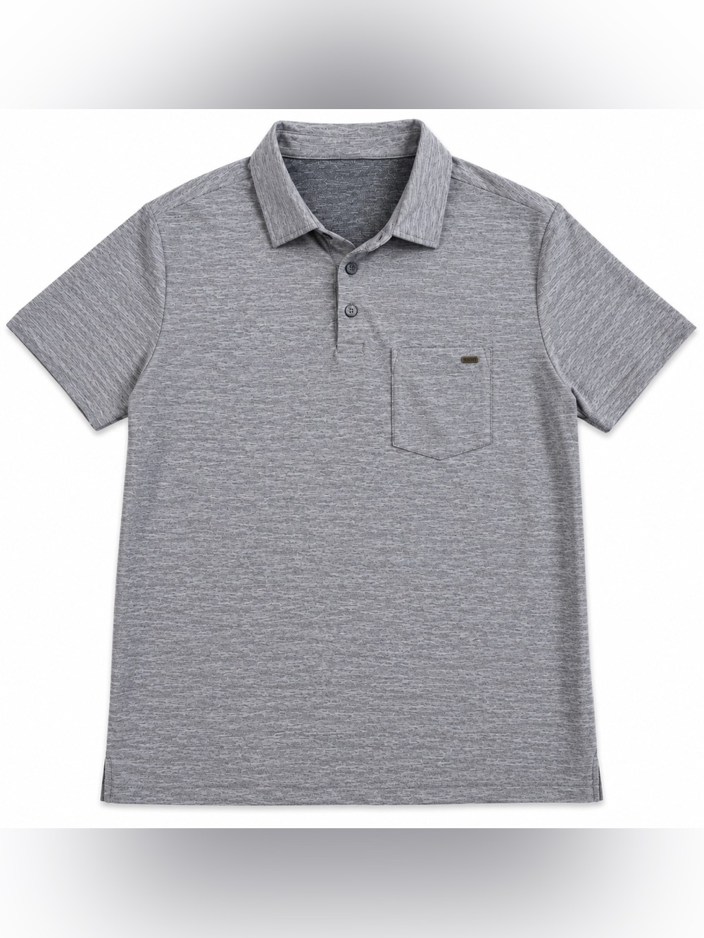 Vuori Ace Polo Shirt Men’s Gray Short Sleeve Performance Golf Chest Pocket